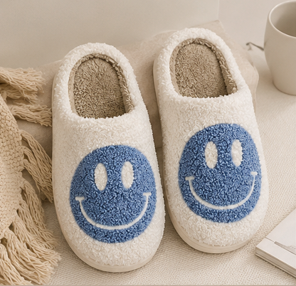 Retro Smiley Slippers