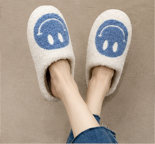 Retro Smiley Slippers